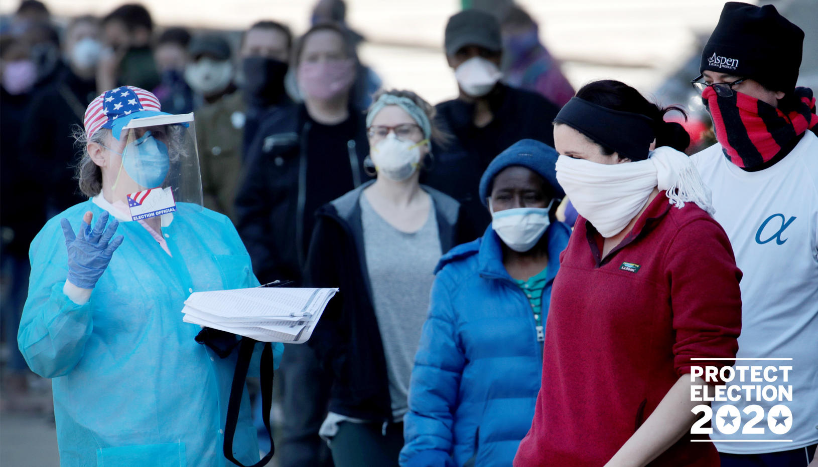 Wisconsin voter line