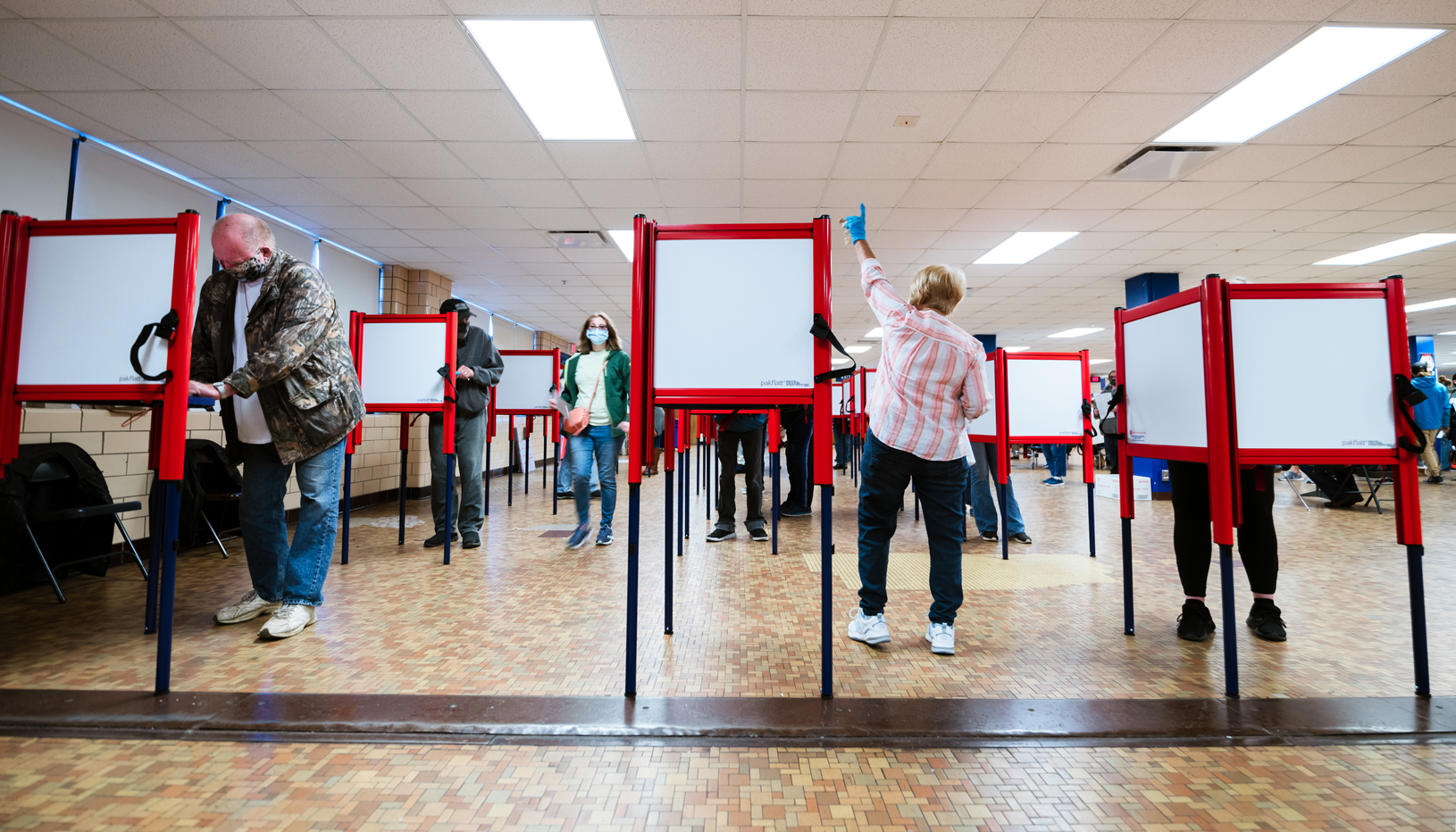 Voters cast their ballots