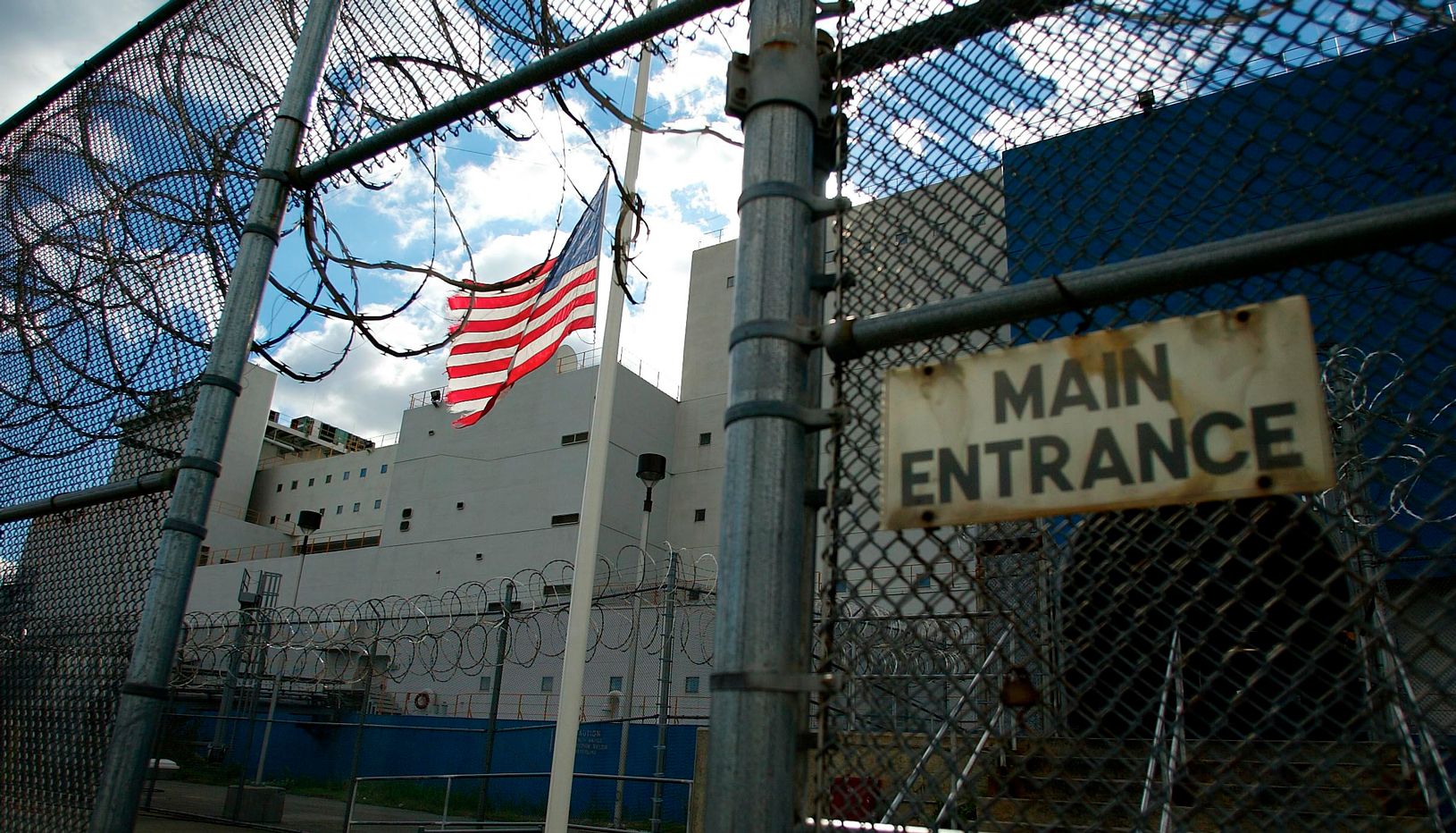 Entrance to the Vernon C. Bain Correctional Center at Rikers Island