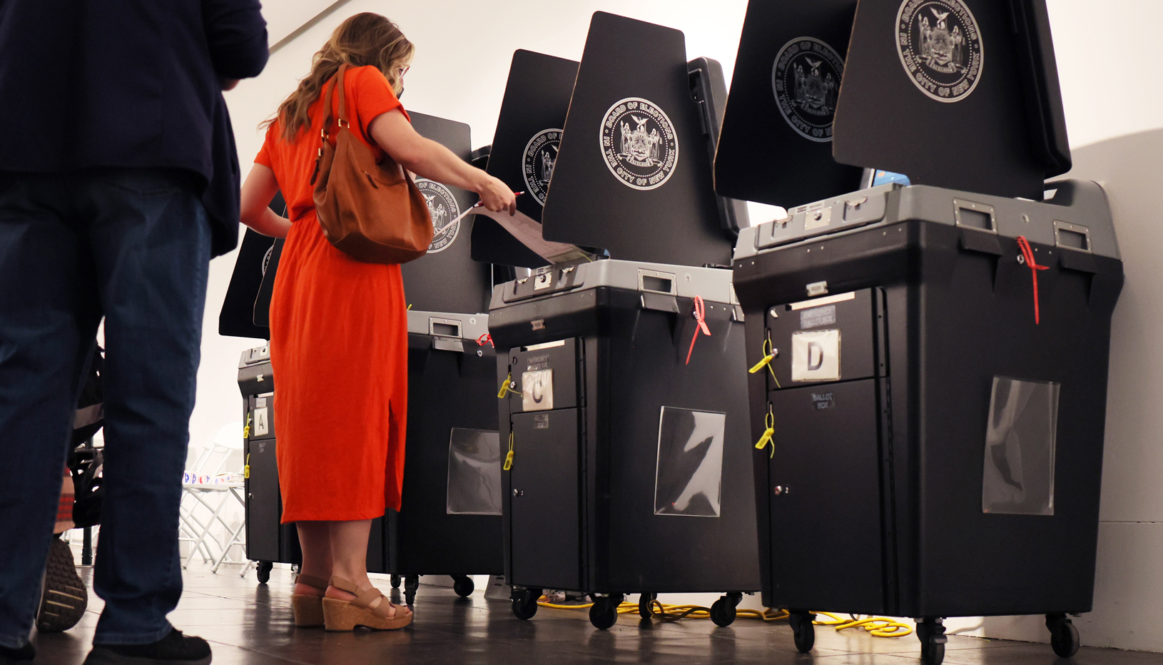 Voters casting their ballots