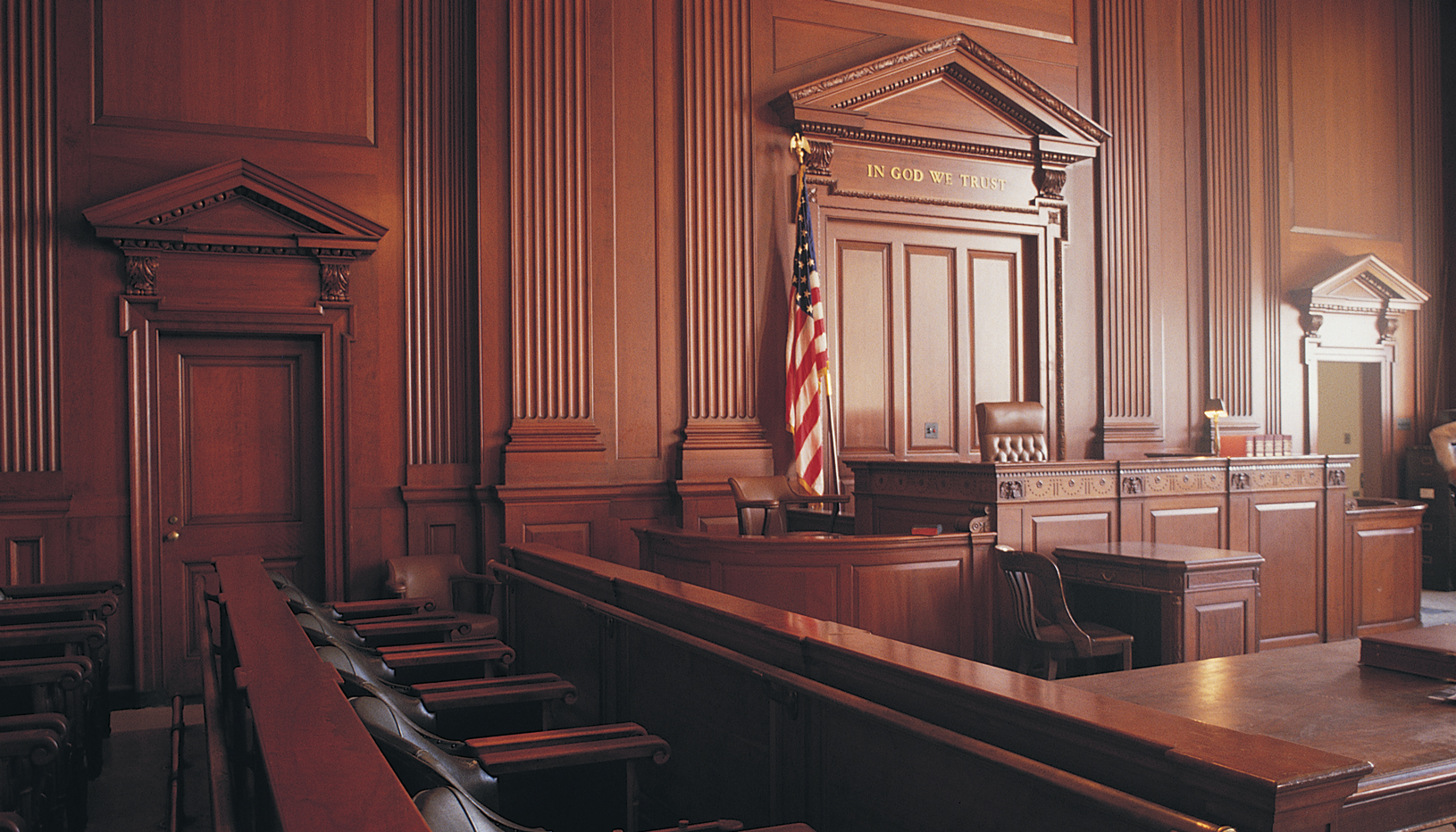 Interior of courtroom