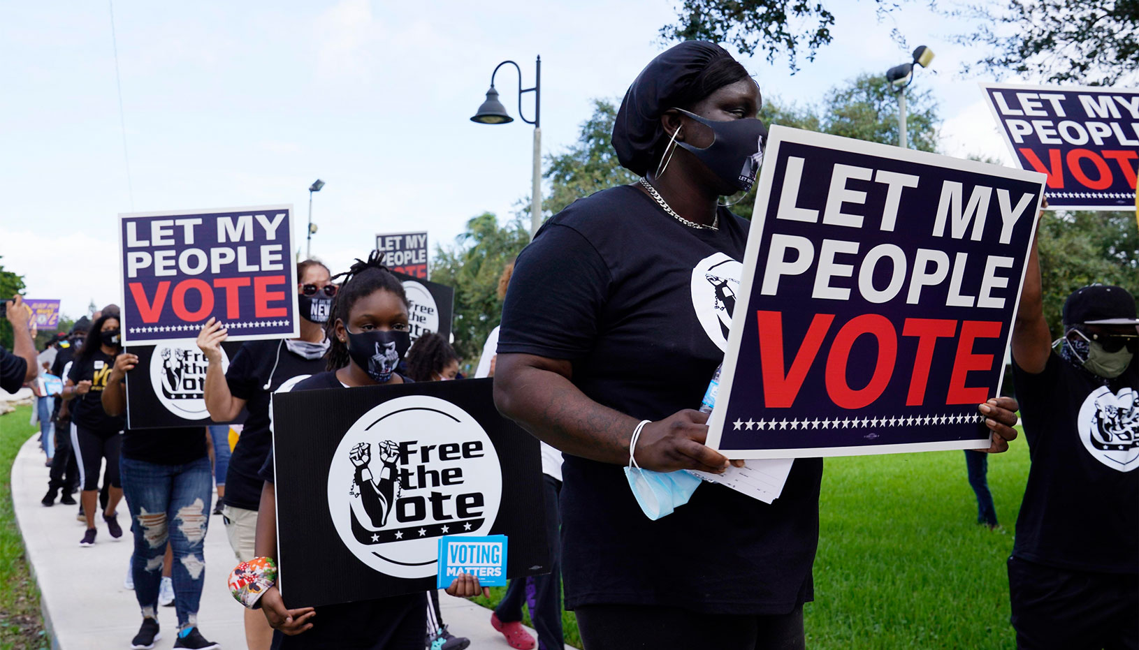 Voting rights protesters