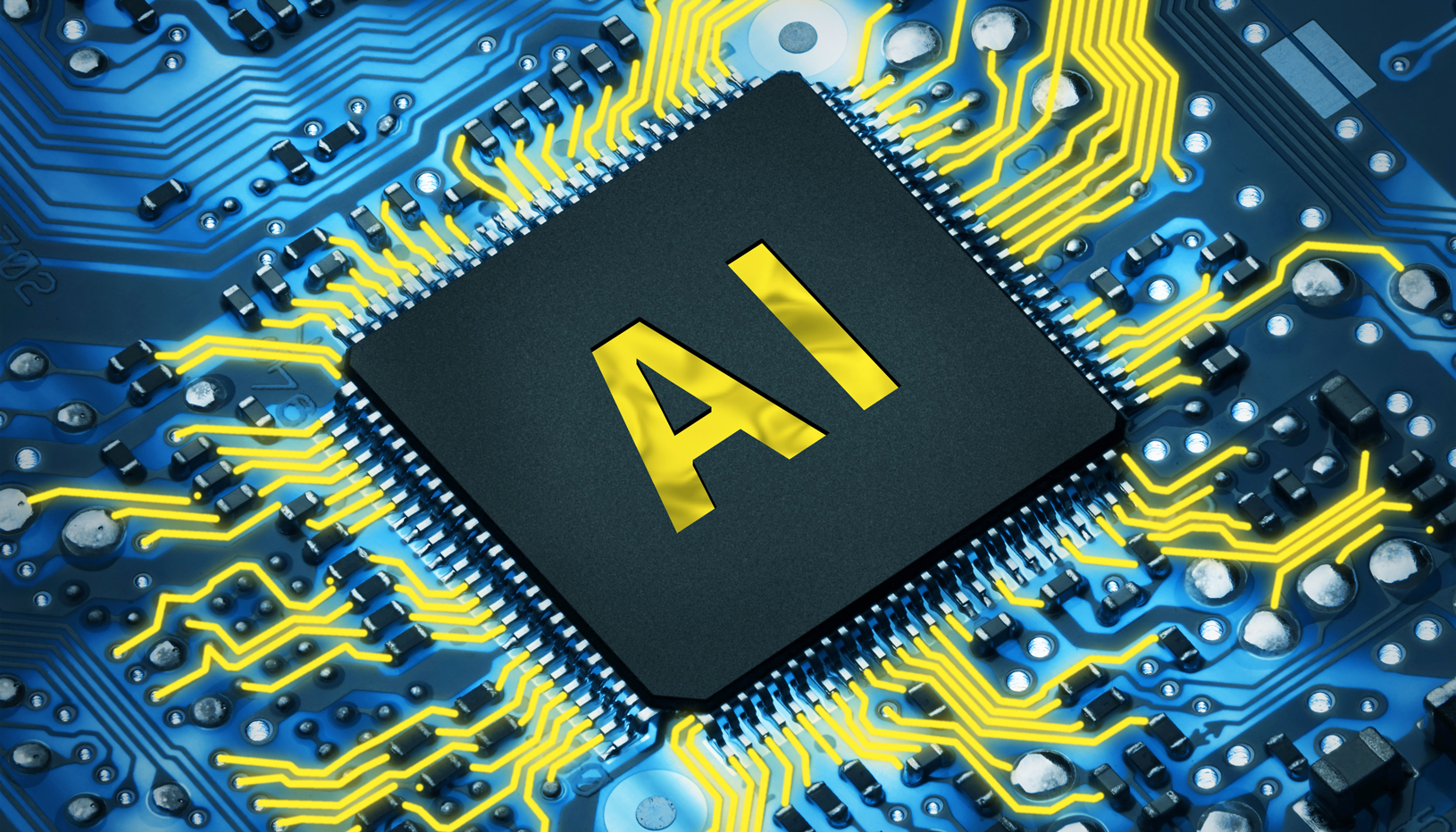 computer chip with AI written on it
