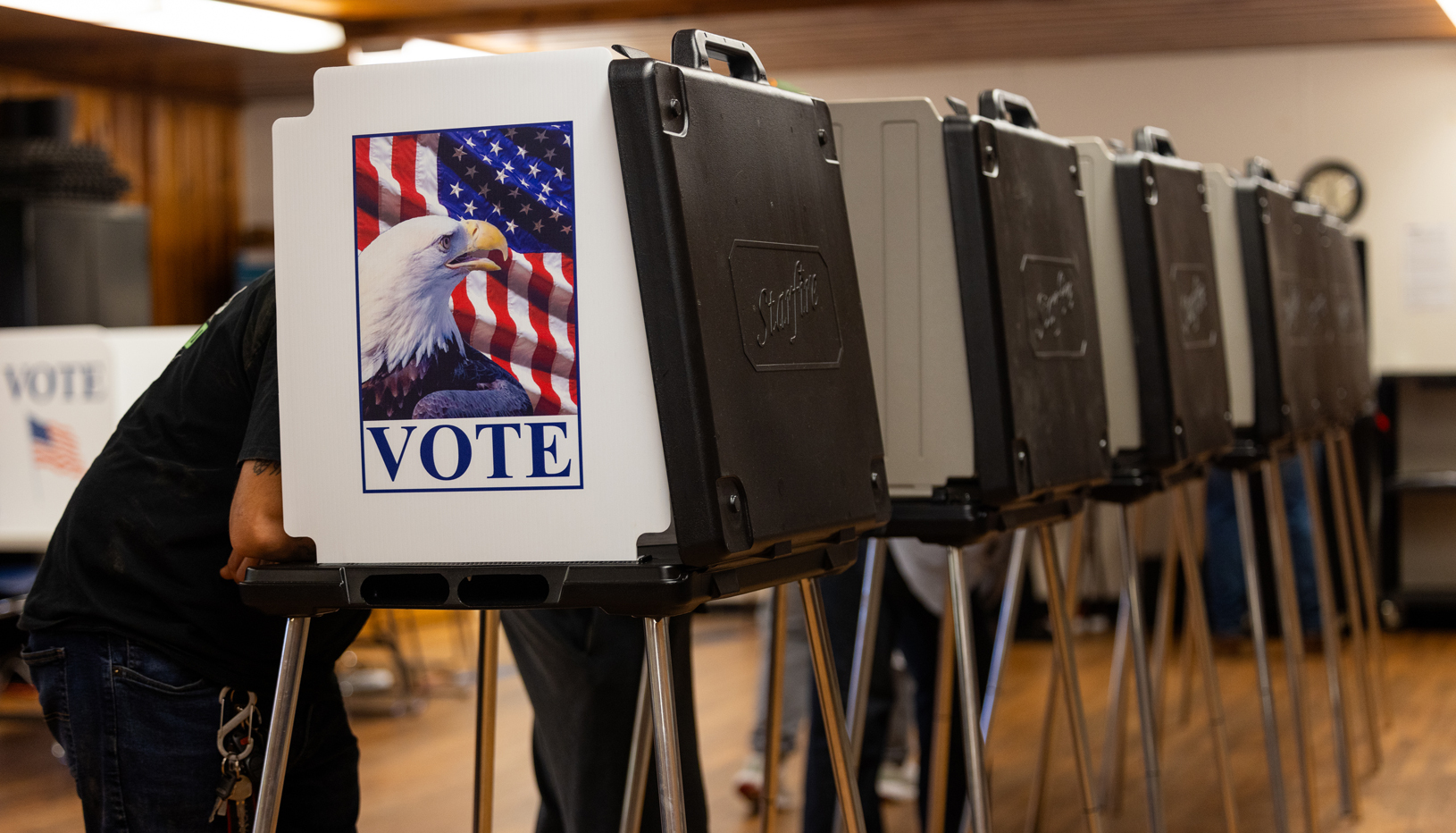 North Carolina voting booths