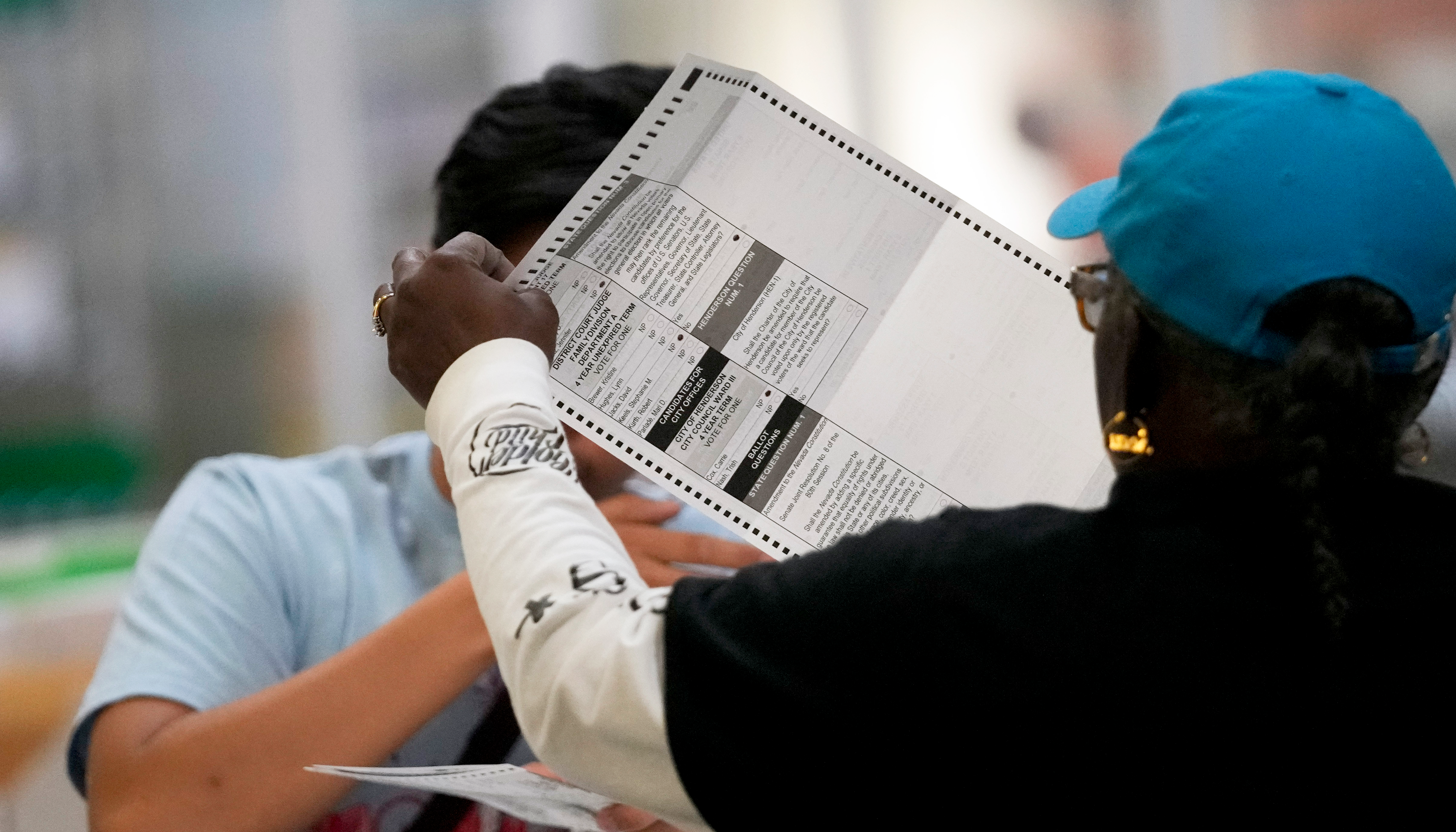 Person handling ballot