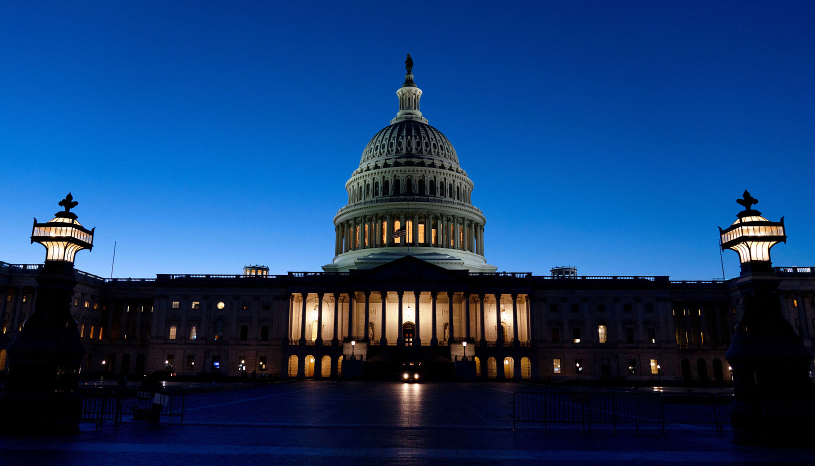 Capitol building at night