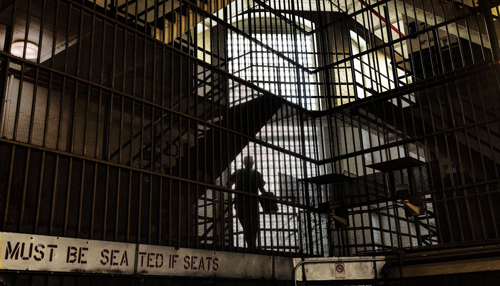 Person inside prison cell