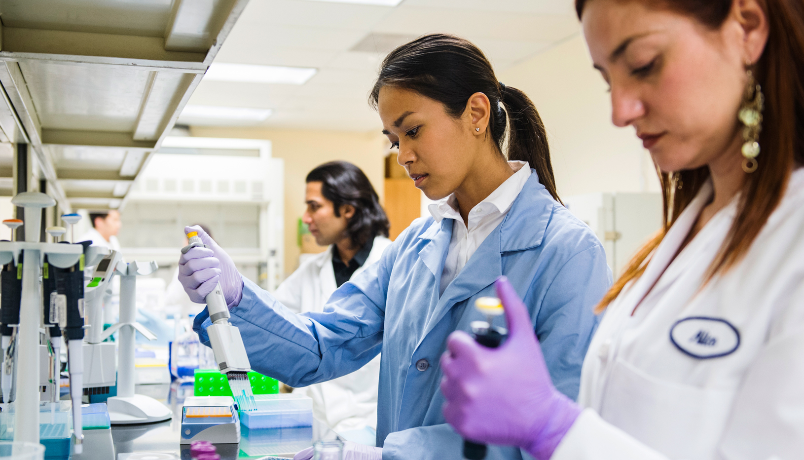 Scientists working in a lab
