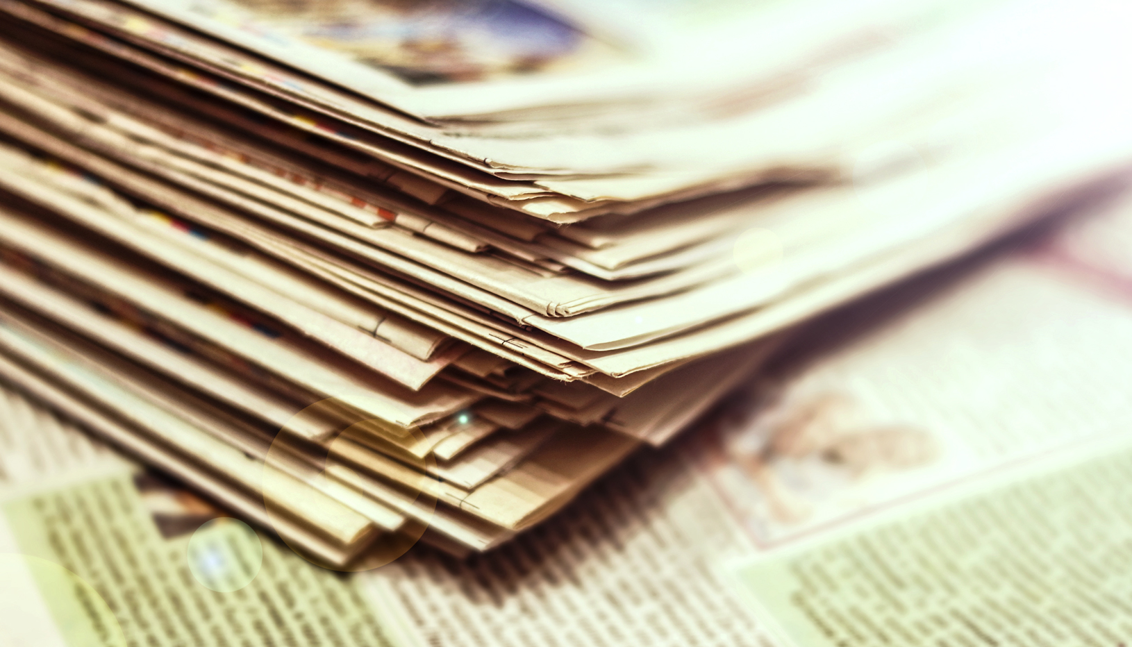 Stack of newspapers