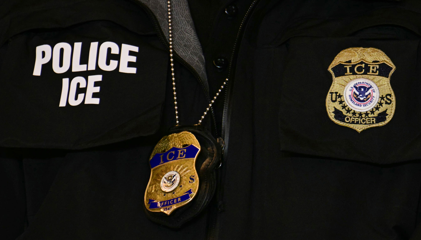 POLICE ICE Shirt and badge