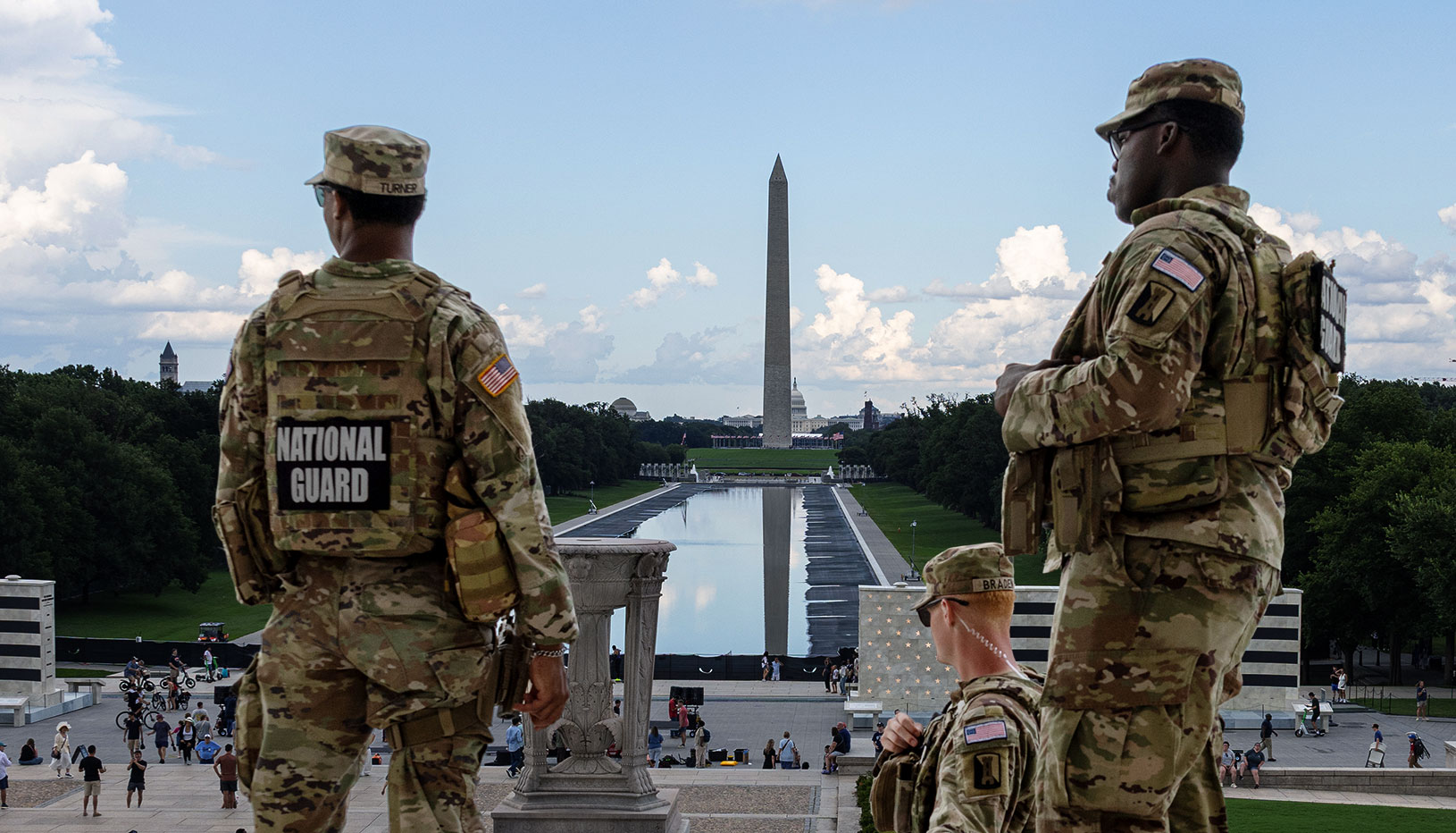 National Guard troops patrolling in Washington DC