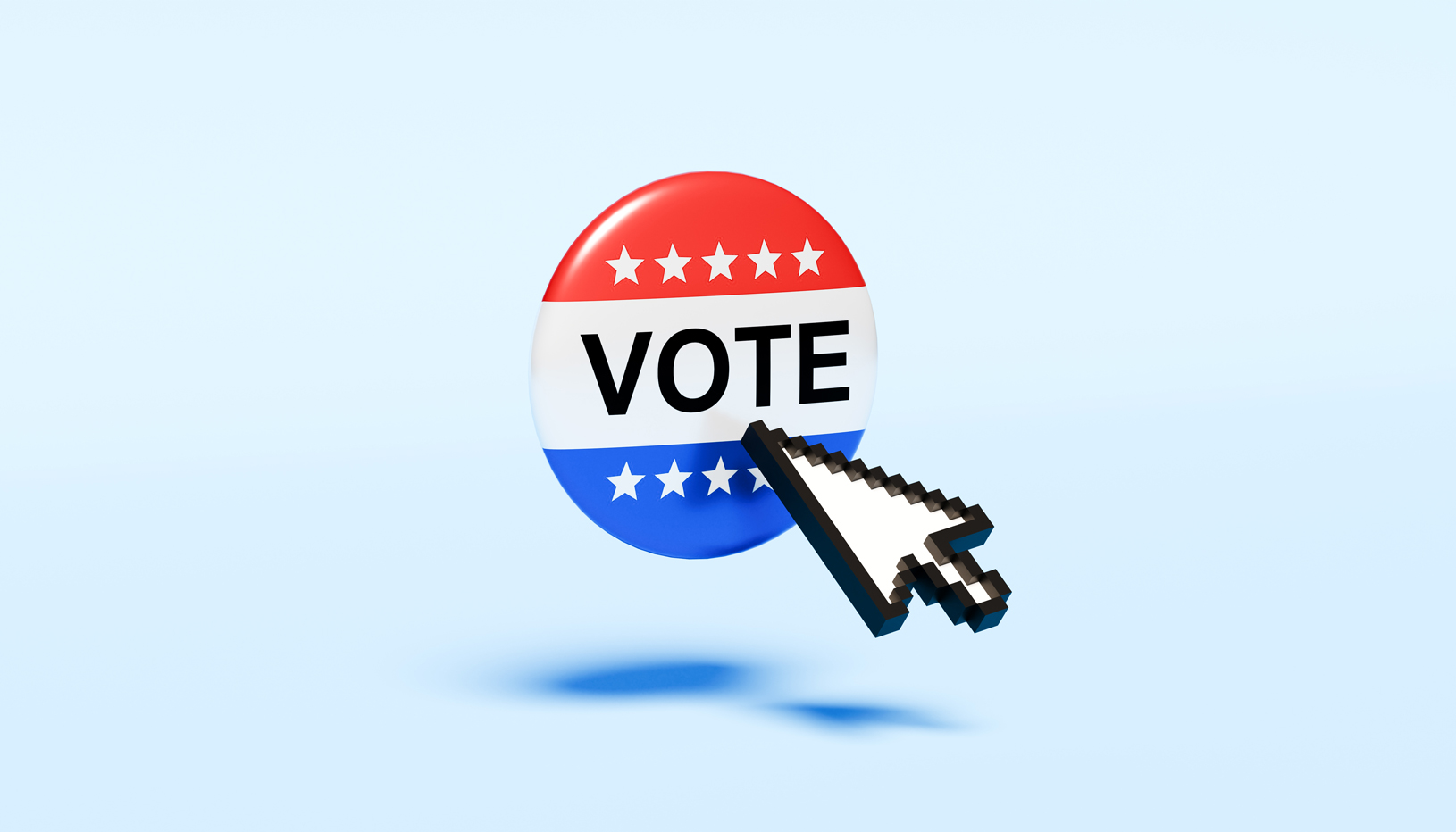 Image of a cursor over a vote button