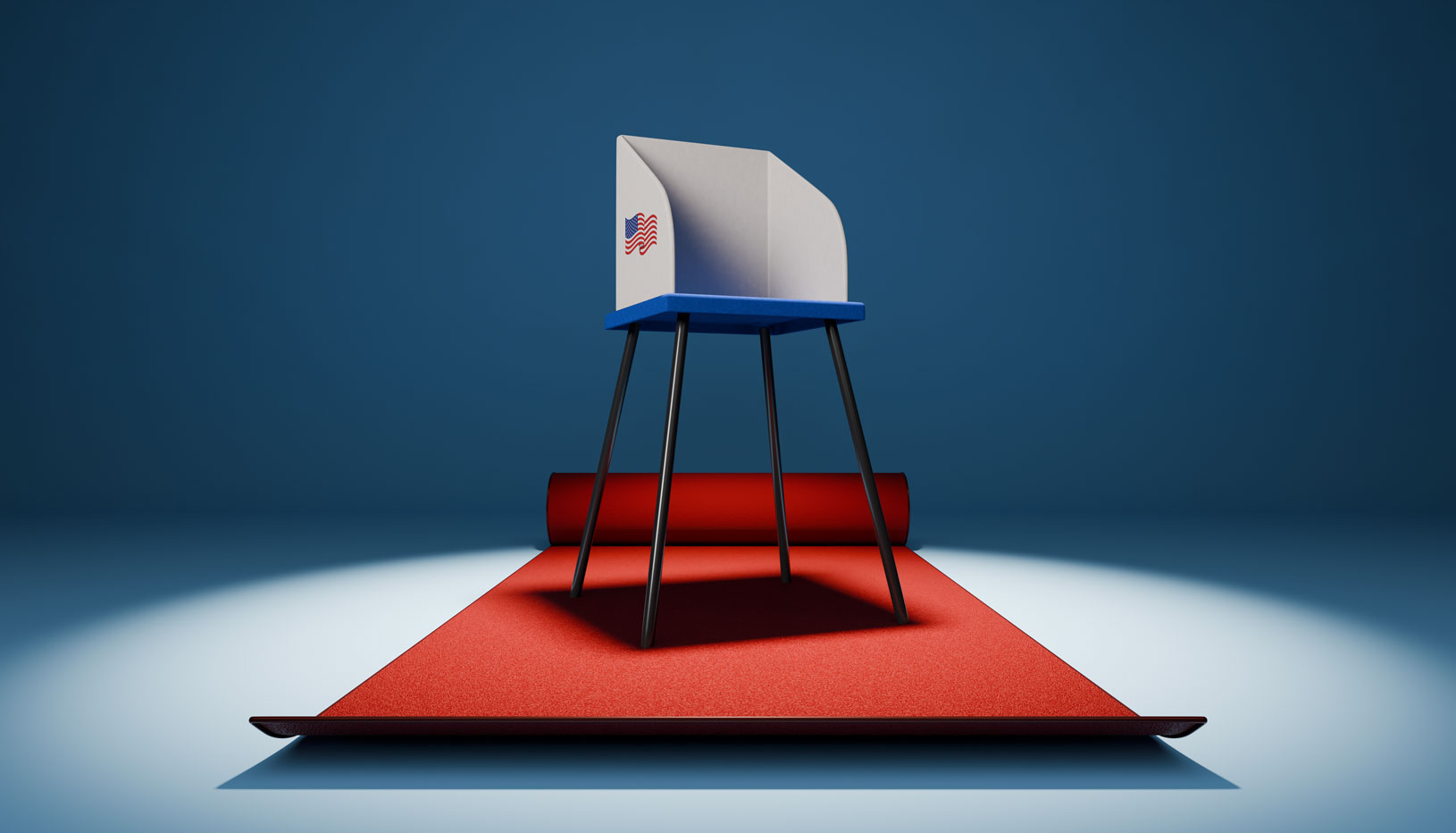 Illustration of a voting booth