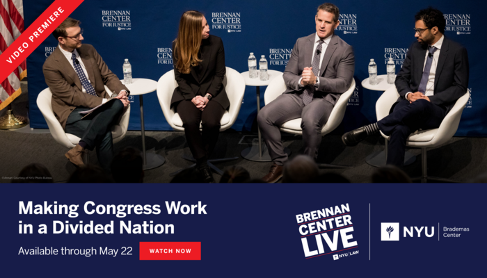 Making Congress Work in a Divided Nation speakers seated on a panel.