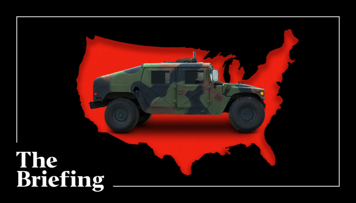 illustration of military truck within the U.S. map