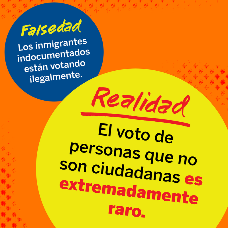 Falsedad #3 Los inmigrantes indocumentados están votando ilegalmente