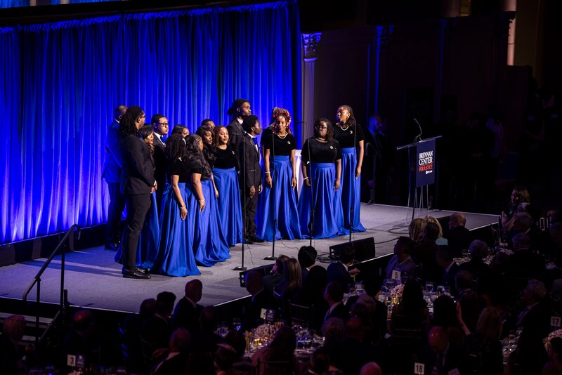The Grammy Award-winning Fisk Jubilee Singers performed in celebration of the Brennan Center's Partnership for Southern Impact with Fisk University. 