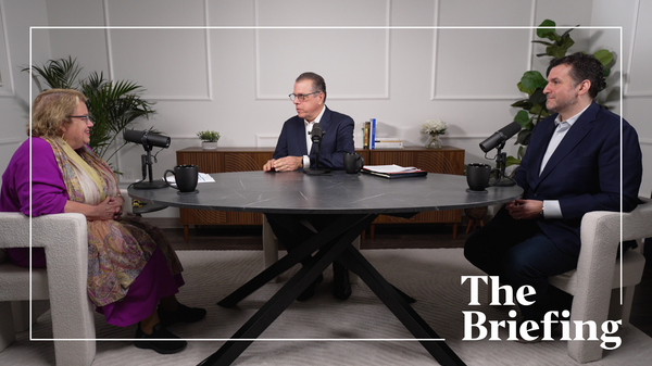 image of 3 people in a podcast