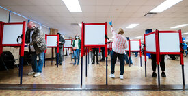 Voters cast their ballots