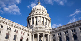 Wisconsin state capitol building, which houses the state's supreme court