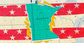 Illustration featuring the state of Minnesota