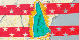 Illustration featuring the state of New Hampshire