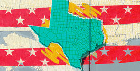 Illustration featuring the state of Texas