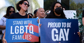 Protesters against Florida's Don't Say Gay law