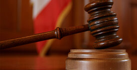 Gavel resting on base