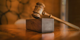Gavel resting on block