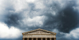 Supreme Court under storm clouds