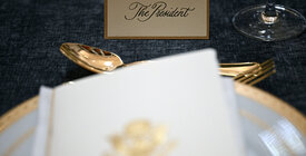 Inaugural event place setting for the president