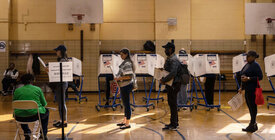 citizens in line to vote