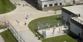 Aerial view of a rural prison