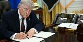 President Trump signs an executive order on mail voting. 