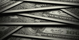 Scattered $100 bills
