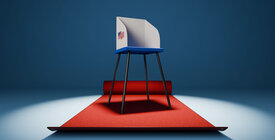 Illustration of a voting booth