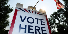 Vote Here sign