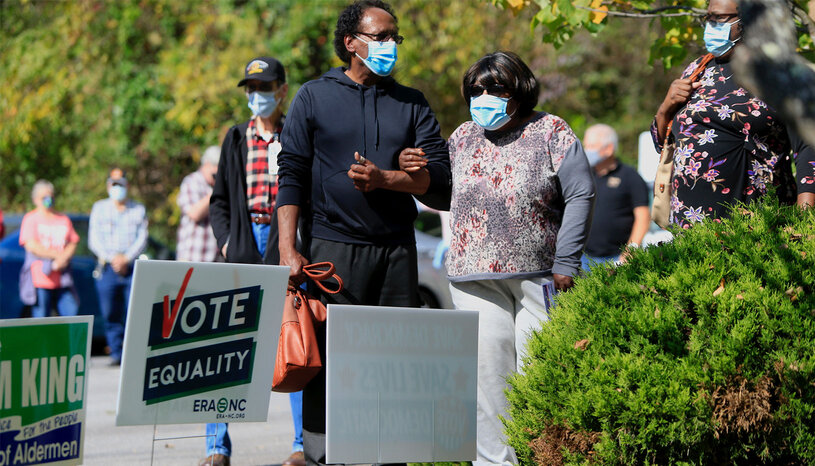 people voting