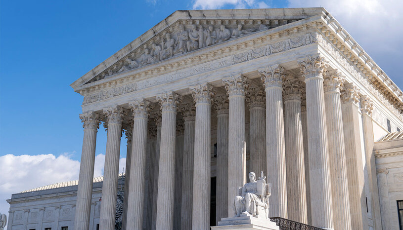 front of the Supreme Court building