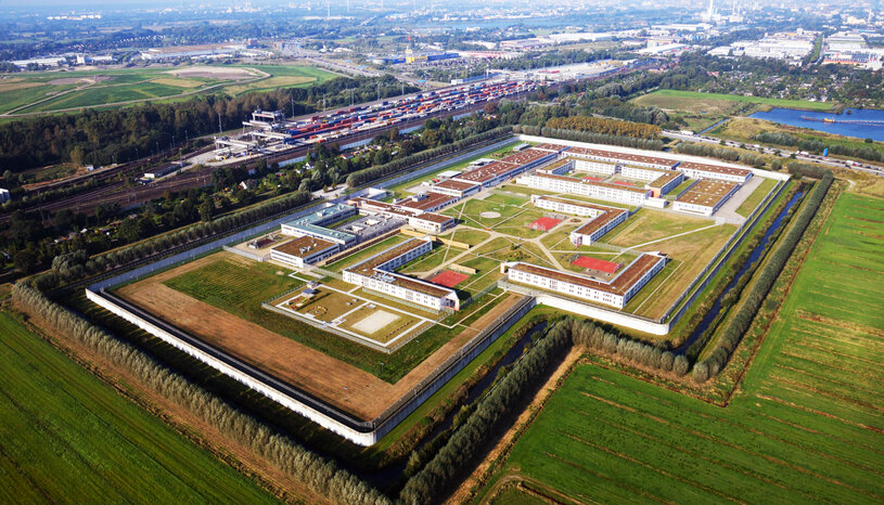 Aerial photo of prison in Germany