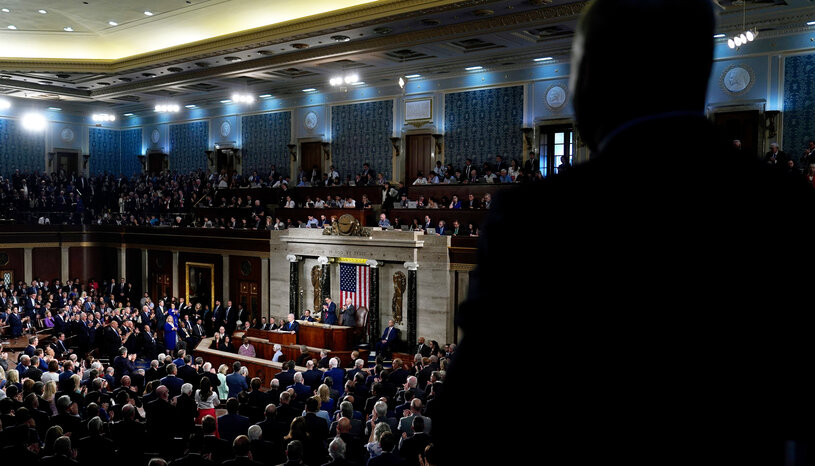 Interior of House of Representatives in Session