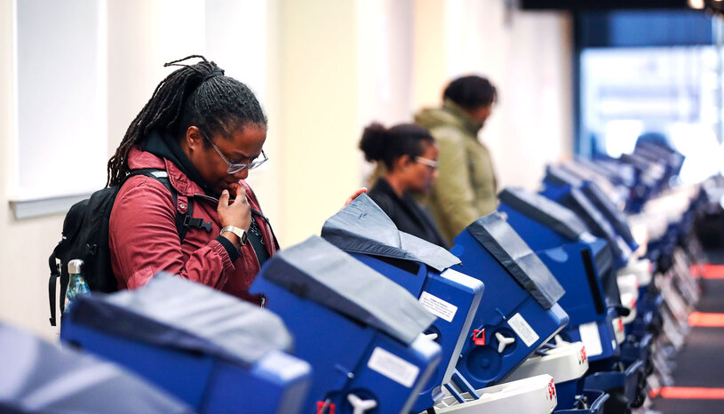 Black voters at the polls