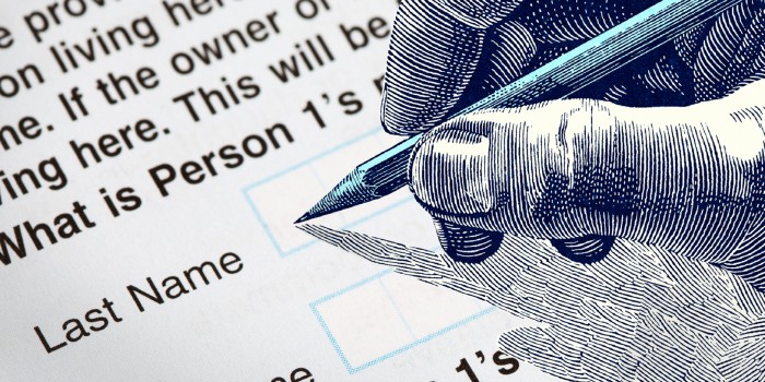 Illustration of a census form