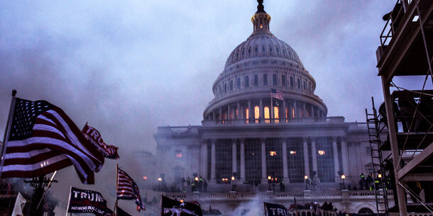 The Capitol building under siege on January 6, 2021