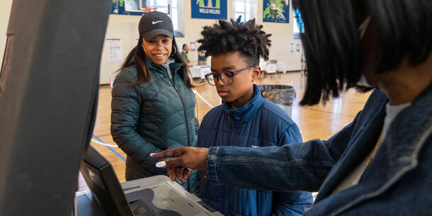 Voters at the polls
