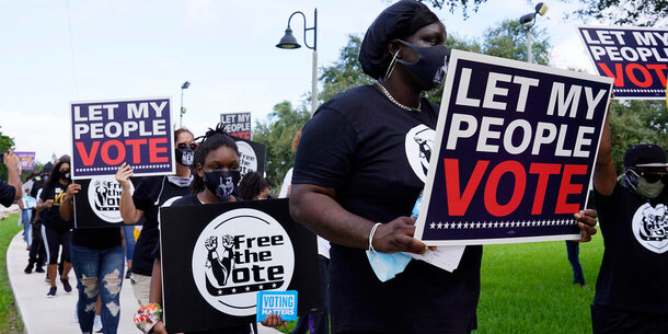 Voting rights protesters
