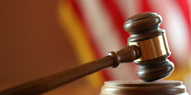 Gavel resting on base