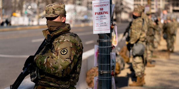 soldier on street