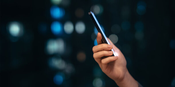 Cell phone dark background